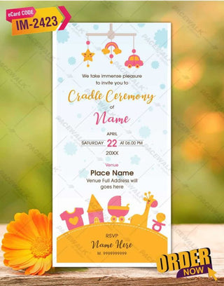 Cradle Ceremony Invitation Template 