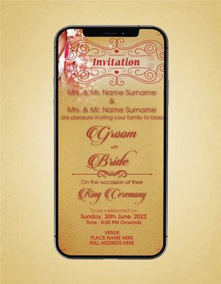 Creative Indian Ring Ceremony Invitation eCards