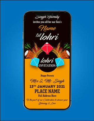 Custom Lohri Invitation Card