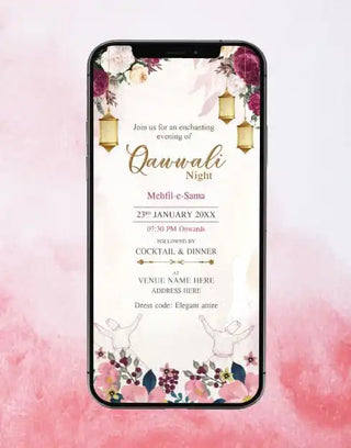 Custom Qawwali Night Invitation |