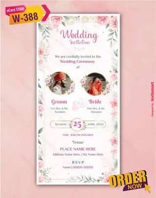 Custom Wedding Invitation Card 