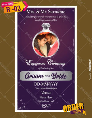 Custom Indian Engagement Invitation eCards