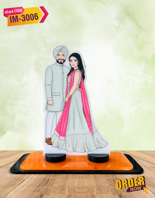 Custom Sikh Couple Caricature