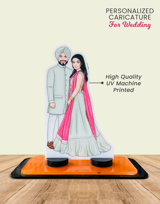 Custom Sikh Couple Caricature