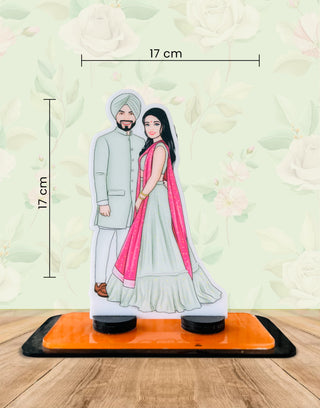 Custom Sikh Couple Caricature