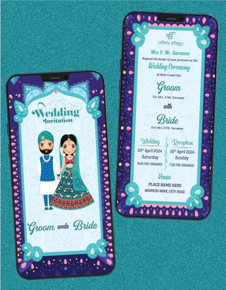 Cute Couple Wedding Invitation