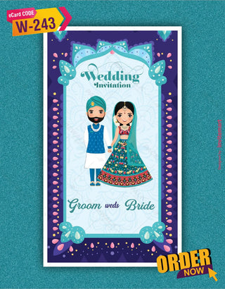 Cute Couple Wedding Invitation