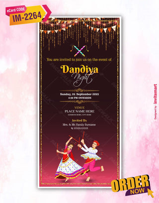 Dandiya Invitation Card