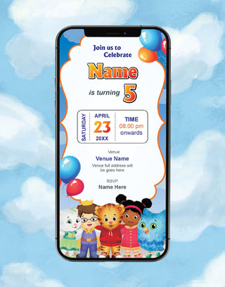 Daniel Tiger Birthday Party Invitation 