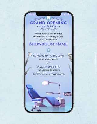 Dental Clinic Opening Invitation Card