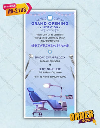 Dental Clinic Opening Invitation Card