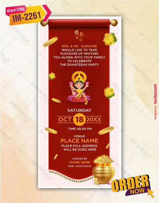 Dhanteras Invitation 