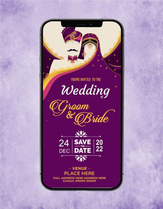 Digital Marwari Theme Wedding Invitation eCard