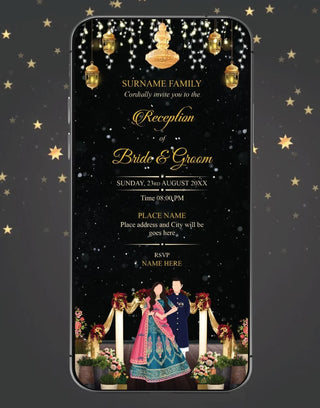 Digital Reception Invitation Card 