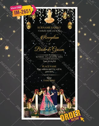 Digital Reception Invitation Card 