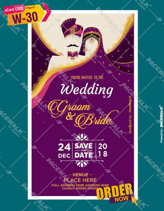 Digital Marwari Theme Wedding Invitation eCard