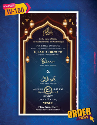 Digital Nikaah Invitation card