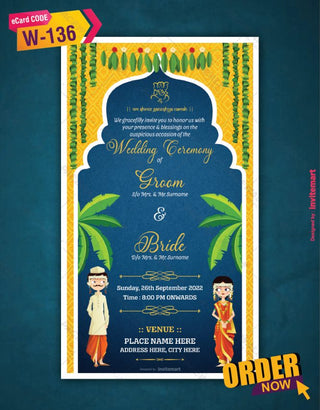 Digital South Indian Wedding Invite