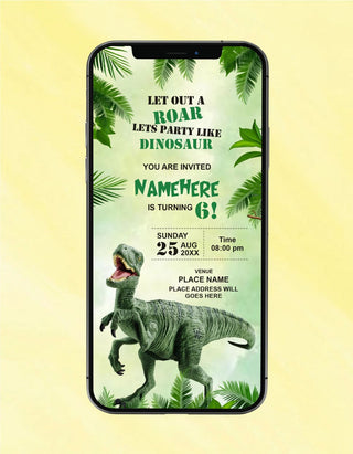 Dinosaur Birthday Invitation