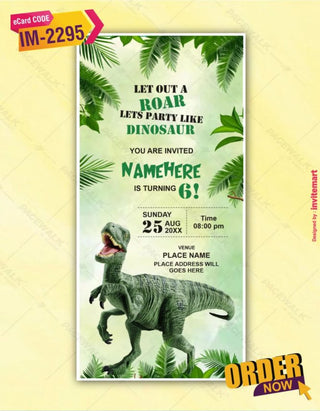 Dinosaur Birthday Invitation