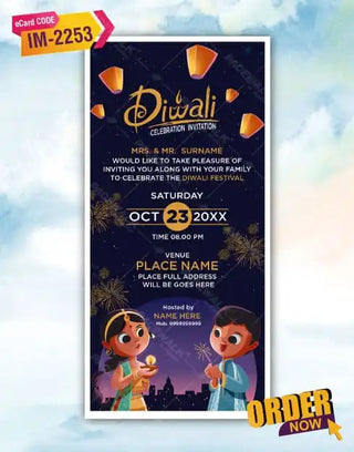 Diwali Invitation Card 