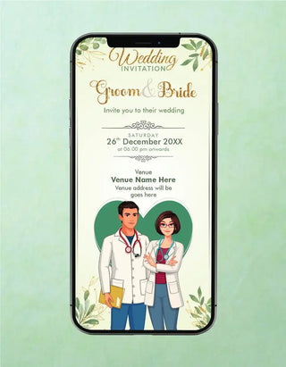 Doctor Wedding Card