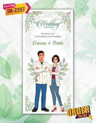 Doctor Wedding Invitation Card 