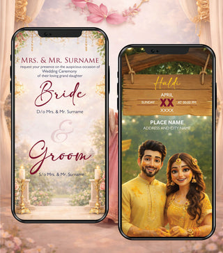 Elegant Multi-Event Wedding Invitation PDF