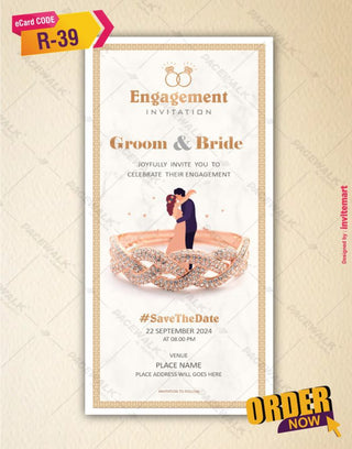 Elegant Engagement Invitation Card 