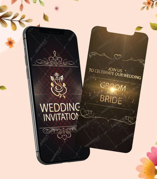 Elegant Golden Wedding Invitation Video