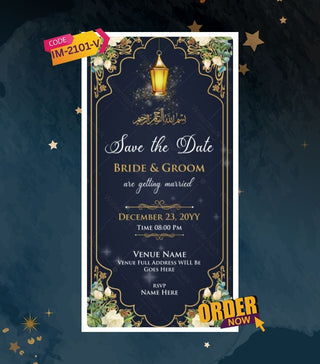 Elegant Muslim Wedding Invitation Video