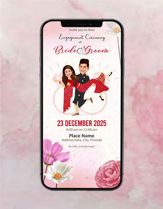 Caricature Engagement Invitation 