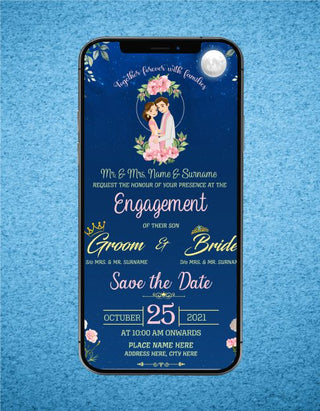 Engagement Invitation night theme 