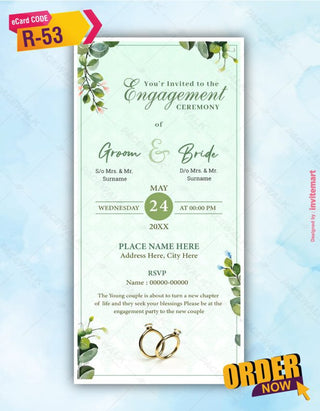 Engagement Ceremony Invitation 