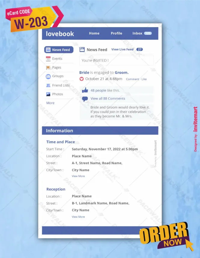 Facebook Invite Example Wedding invitation post on facebook | Beachweddingtips.com