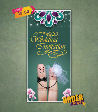 Finger Couple Wedding Invitation Card