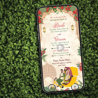 Floral Mehndi & Haldi Invitation Video