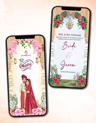 Floral Multiple Function Wedding Invitation PDF 