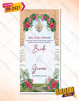 Floral Multiple Function Wedding Invitation PDF 