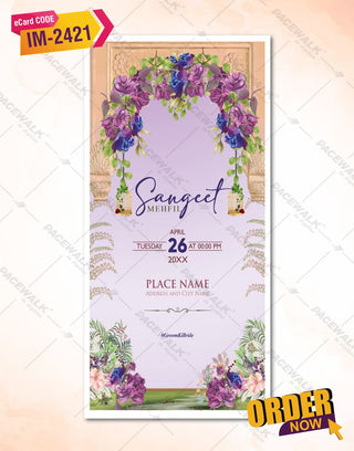 Floral Multiple Function Wedding Invitation PDF 