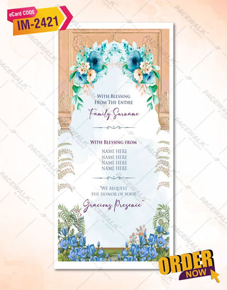 Floral Multiple Function Wedding Invitation PDF 