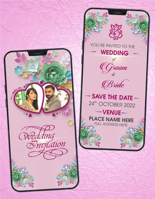 Floral Wedding Invitation eCards 