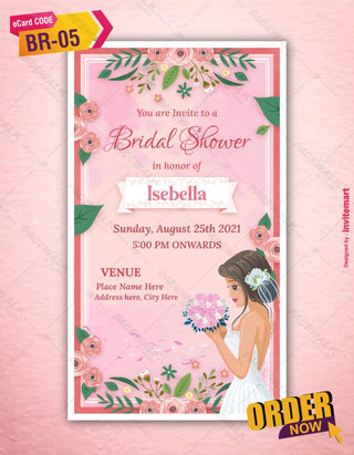 Floral Bridal Shower Invitation 