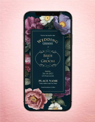 Floral Wedding Invitation Cards 