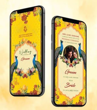 Floral Yellow Wedding Invitation Video