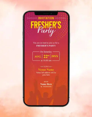 Freshers Party Invitation Card