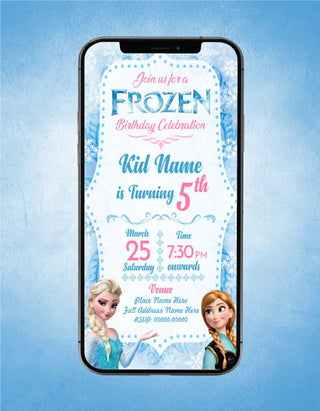 Frozen Birthday Invitation Card Online