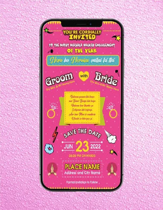 Funky Wedding Invitation Card 