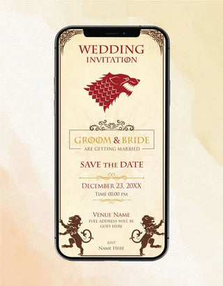 Game Of Thrones Wedding Invitation 