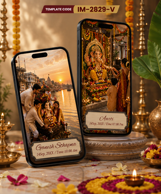 Ganesh Chaturthi Invitation Video  AI Ganpati Festival eInvite  IM-2829-V